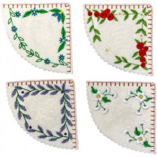 Floral Embroidery Book Corners