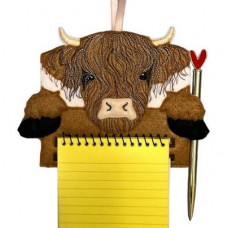 Highland Cow Notepad and Pen Holder